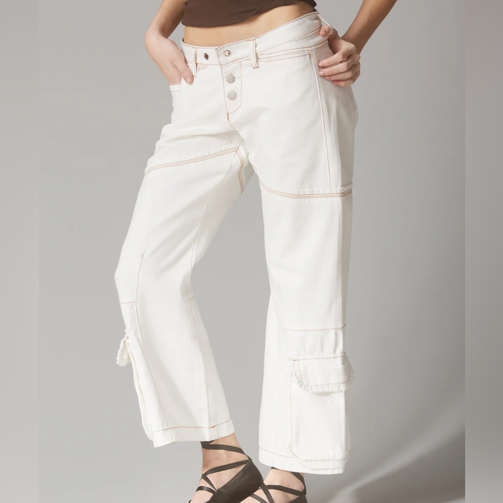 UNIF Cream Wide Leg Pants
